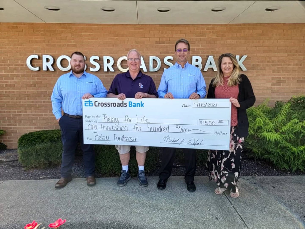 Crossroads Bank Donation to Relay for Life