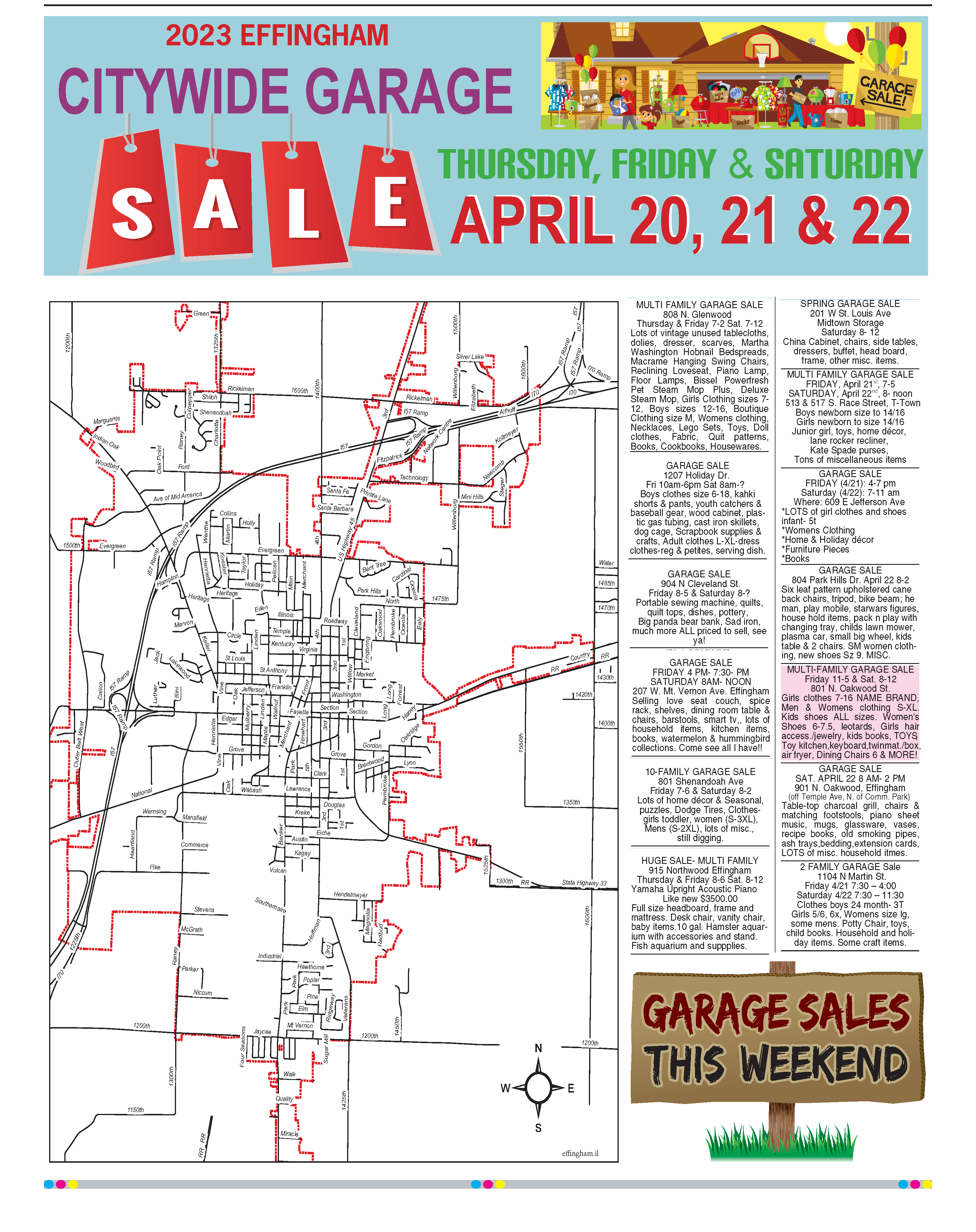 2023 Effingham Citywide Garage Sale Effingham County Chamber